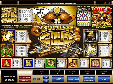 ᐈ Игровой Автомат The Gopher Gold  Играть Онлайн Бесплатно Microgaming™